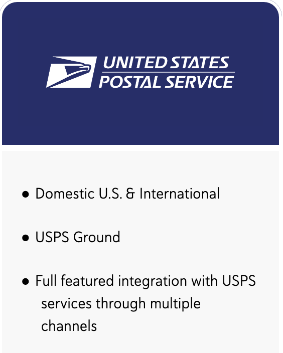 USPS Compatible Shipping